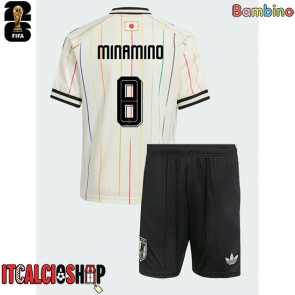 Giappone Takumi Minamino #8 Seconda Maglia Bambino Mondiali 2026 Manica Corta (+ Pantaloni corti)